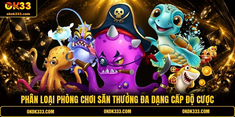 Phân loại phòng chơi săn thưởng đa dạng cấp độ cược